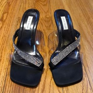 Lord & Taylor black with rhinestone dress heels